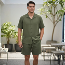 طقم لينن شورت وقميص