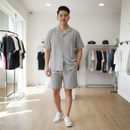 طقم لينن شورت وقميص